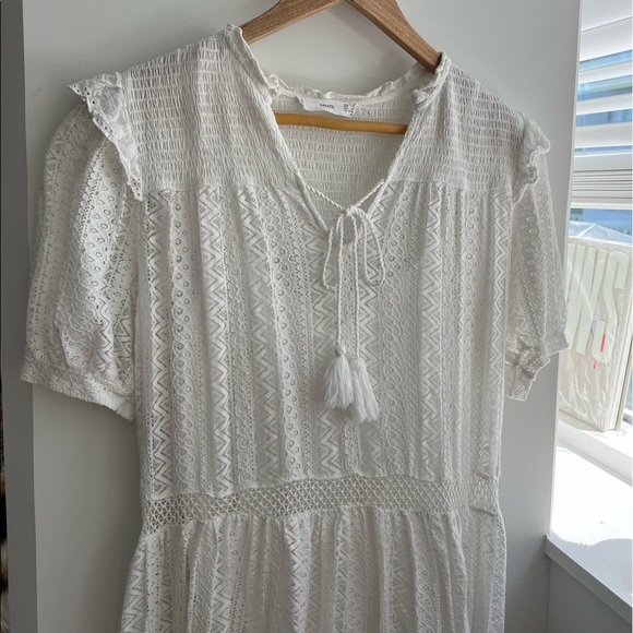 Mango Pasion Dress White Doll Cotton Lace Dress US4 - Picture 5 of 11